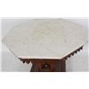 Image 8 : Octagonal Mahogany Marble Top Table