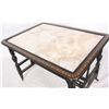 Image 9 : Ebonized & Inlaid Onyx Top Table