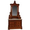 Image 1 : Marble Top Gothic Walnut Dresser