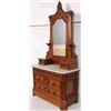 Image 8 : Marble Top Gothic Walnut Dresser