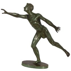 Signed Jaeger Bronze Of A Man