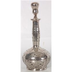 Black Star & Frost Silver Overlay Decanter