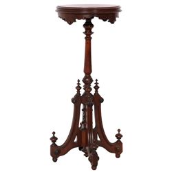 Walnut Victorian Candle Stand