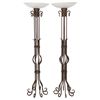 Image 1 : Pr. Wrought Iron Deco Torchieres