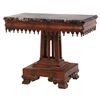 Image 1 : Mahogany Gothic Marble Top Table