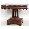 Image 2 : Mahogany Gothic Marble Top Table