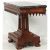 Image 3 : Mahogany Gothic Marble Top Table