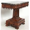 Image 9 : Mahogany Gothic Marble Top Table