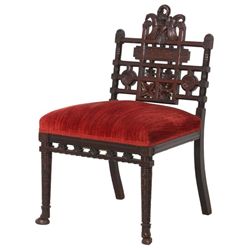 Aesthetic Carved Rosewood Side chair