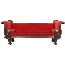 Carved Mahogany Sofa