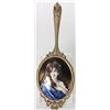 Image 6 : 2 French Enamel & Porcelain Hand Mirrors