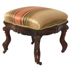 Rococo Carved Foot Stool