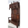 Image 10 : Continental Gothic Revival Oak Hall Bench