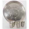 Image 2 : Russian Silver Tray & Cups