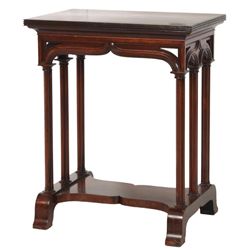 Gothic Carved Mahogany Side Table