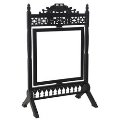 American Aesthetic Pierced Carved Fire Screen
