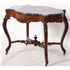 Image 3 : Rosewood Marble Top Turtle Top Parlor Table