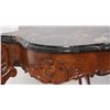 Image 8 : Rosewood Marble Top Turtle Top Parlor Table