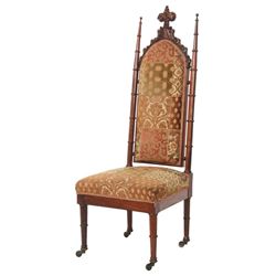 Carved Rosewood Gothic Hall Chair