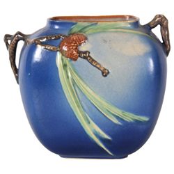 Roseville Blue Pinecone Pattern Vase