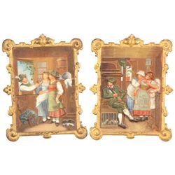 Pr of Bradley & Hubbard Plaques