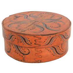 Early Decorated Cheese Box 1888