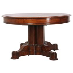 48 in. Mahogany Cluster Pedestal Dining Table