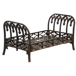 Gothic Cast Iron Doll’s Bed