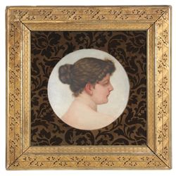 10 in. Painted Plate Of A Woman