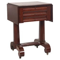 Mahogany Empire Drop Leaf Work Table