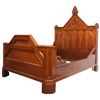 Image 1 : Gothic Carved Walnut Bed