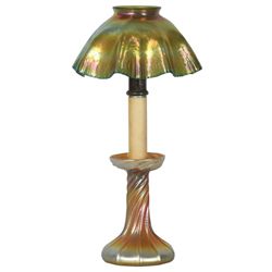 L.C. Tiffany Artglass Candle Lamp