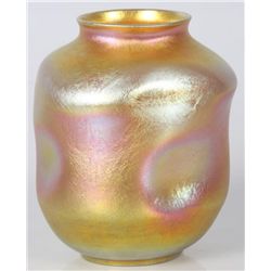 Tiffany Gold Iridescent Vase