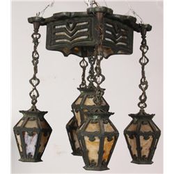 5 Light Bronze Ceiling Lamp
