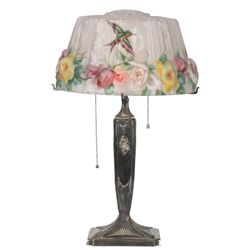 Pairpoint Puffy Hummingbird & Rose Table Lamp