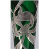 Image 5 : 2 Pcs. Green Glass With Silver Overlay