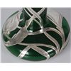 Image 6 : 2 Pcs. Green Glass With Silver Overlay