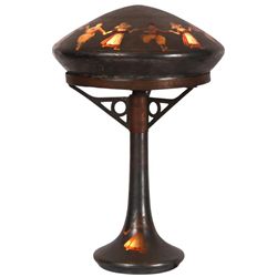 Painted Lamp W/ Dutch Children