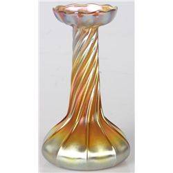 L.C. Tiffany Artglass Candle Lamp Base