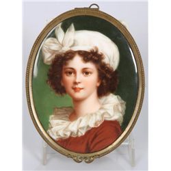 Brass Jewelry Box With Hutschenreuther Plaque