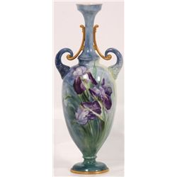 Lg. Belleek Iris 2 Handled Vase
