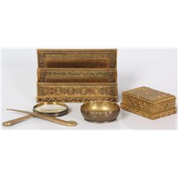 5 Pc. Tiffany Studios Dore Bronze Desk Items
