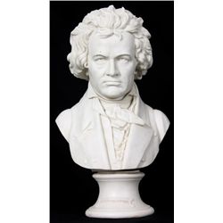 Parian Figural Bust of Beethoven