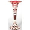 Image 1 : Cut To Cranberry Overlay Vase