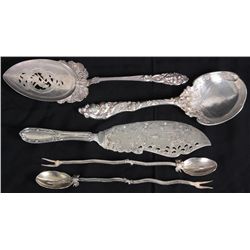 5 Pc Silver Serving Pieces