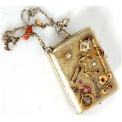 Faberge Silver & Jeweled Compact