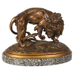 Barye Bronze of Lion