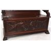 Image 7 : Winged Griffin Carved Walnut Bench