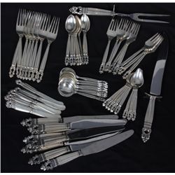 58 Pc. Georg Jensen Sterling Flatware