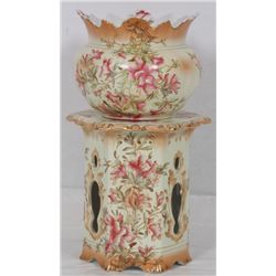 Maddock's Lamberton Works Jardiniere & Pedestal